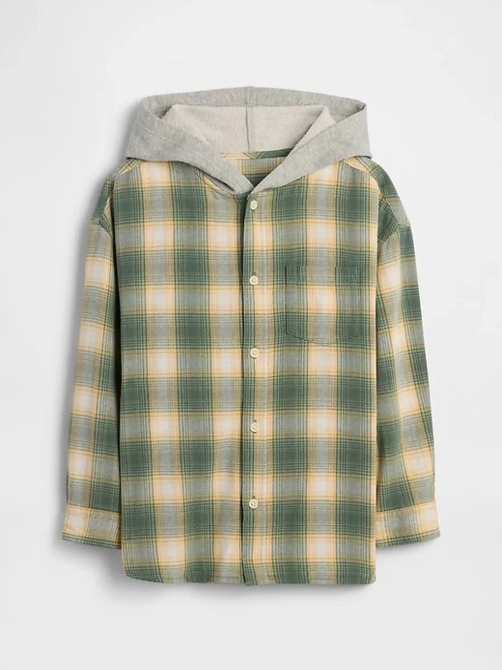 Baby GAP Kids Green Plaid Hooded Jacket